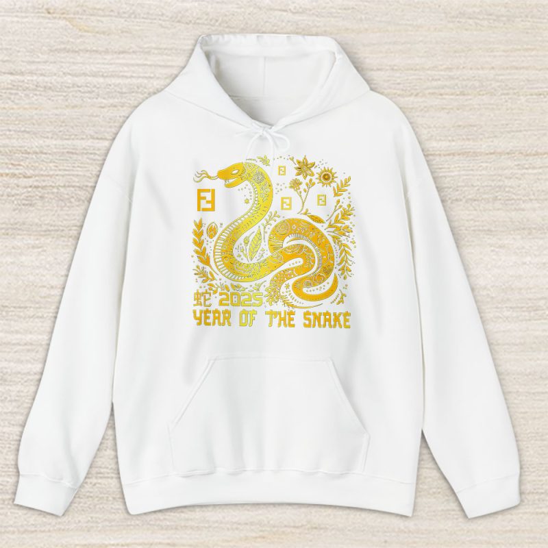 Happy Chinese New Year Gold Snake Fendi Unisex Hoodie TAH23323