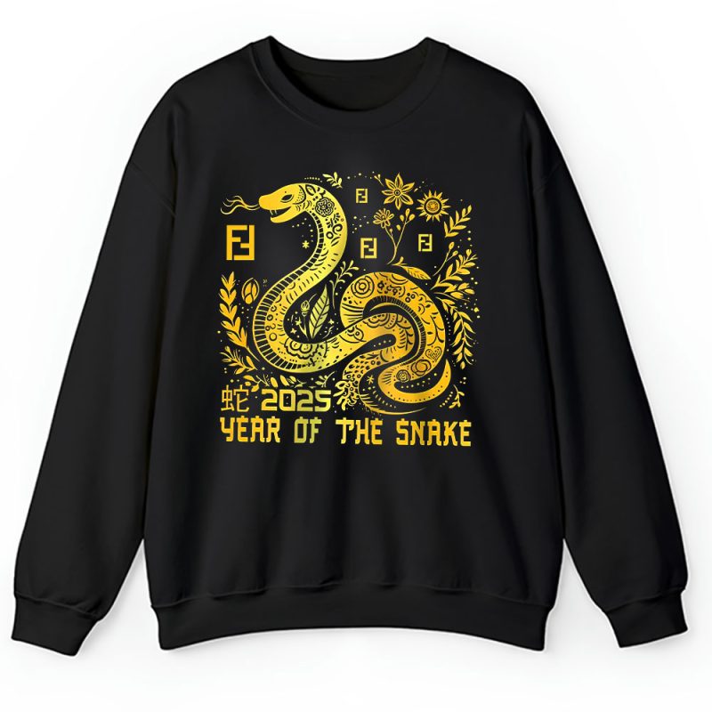 Happy Chinese New Year Gold Snake Fendi Unisex Sweatshirt TAS23323