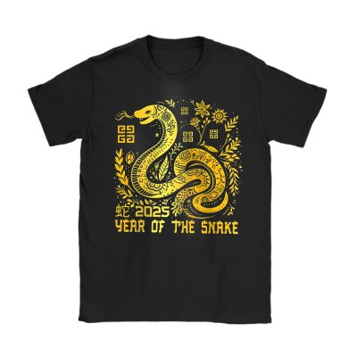 Happy Chinese New Year Gold Snake Givenchy Unisex T-Shirt Cotton Tee TAT23325