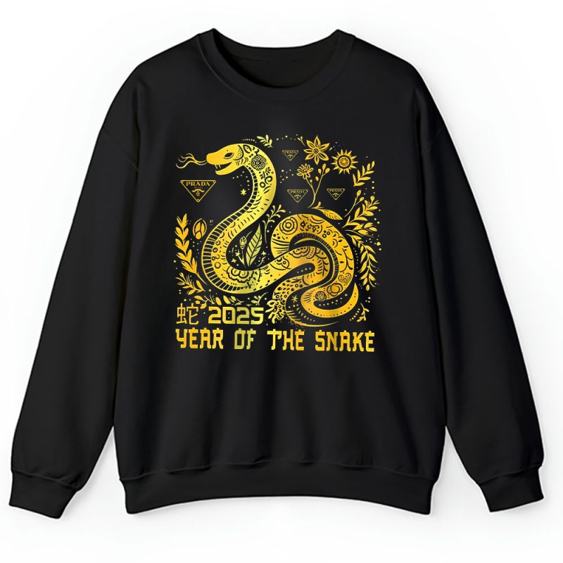 Happy Chinese New Year Gold Snake Prada Unisex Sweatshirt TAS23326