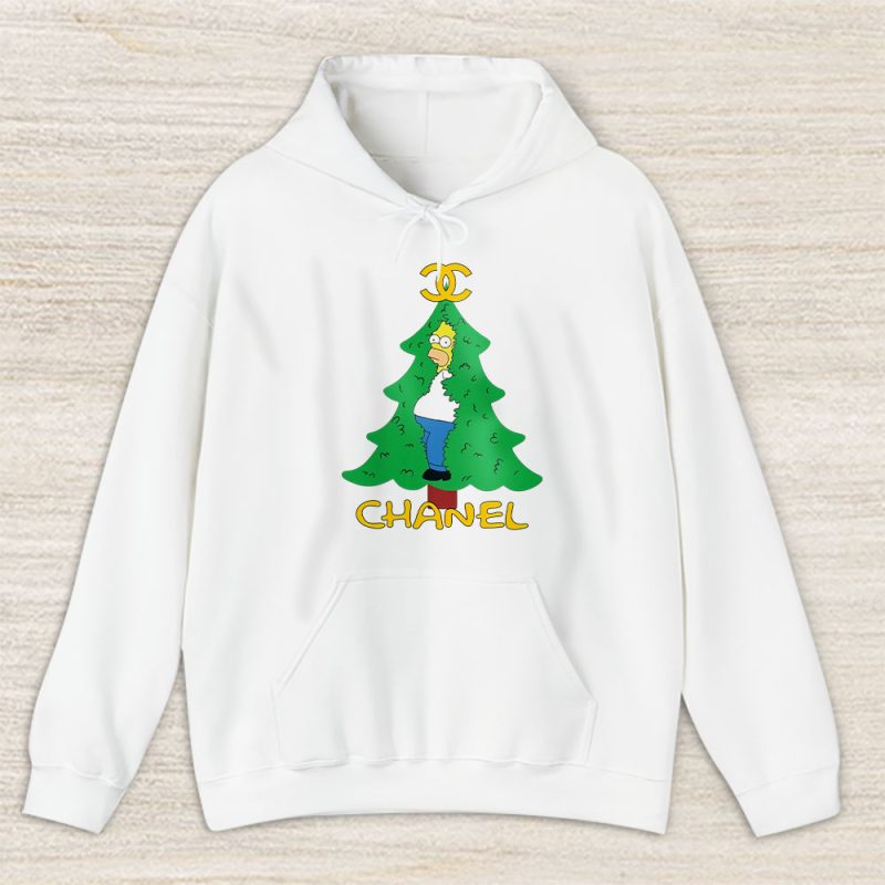 Homer Simpson Christmas Tree Chanel Unisex Hoodie TAH23329