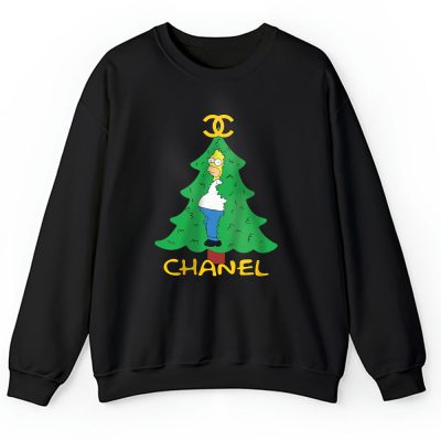 Homer Simpson Christmas Tree Chanel Unisex Sweatshirt TAS23329