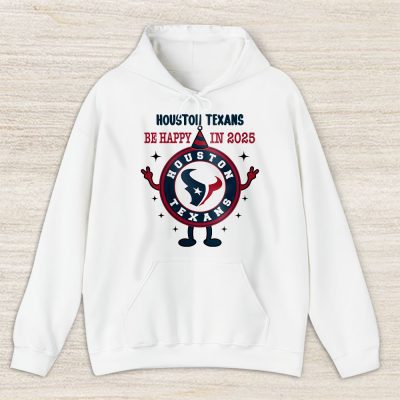 Houston Texans Happy New Year NFL Dont Worry Be Happy In 2025 Unisex Hoodie TAH23750