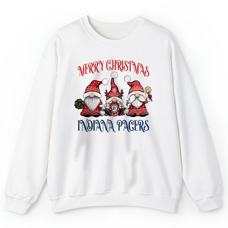 Indiana Pacers Merry Christmas NBA Gift For Fan Christmas Gnomes Unisex Sweatshirt TAS24256