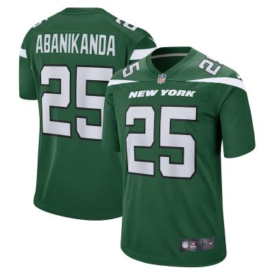 Israel Abanikanda New York Jets Game Jersey - Gotham Green