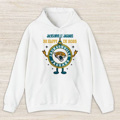 Jacksonville Jaguars Happy New Year NFL Dont Worry Be Happy In 2025 Unisex Hoodie TAH23783