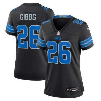 Jahmyr Gibbs Detroit Lions Women 2nd Alternate Game Jersey - Black