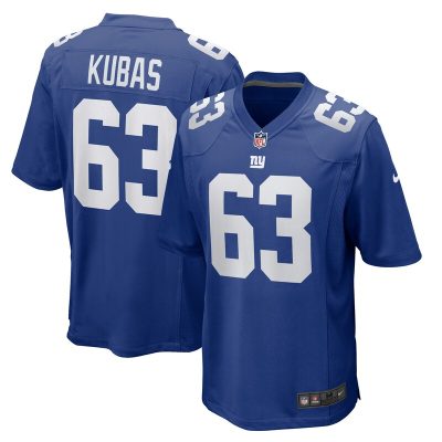 Jake Kubas New York Giants Team Game Jersey - Royal