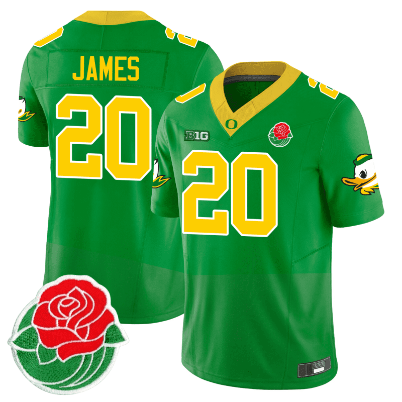 James Oregon Ducks Football 24/25 Jersey Rose Bowl - Green