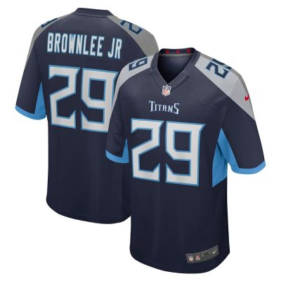 Jarvis Brownlee Jr. Tennessee Titans Game Jersey - Navy