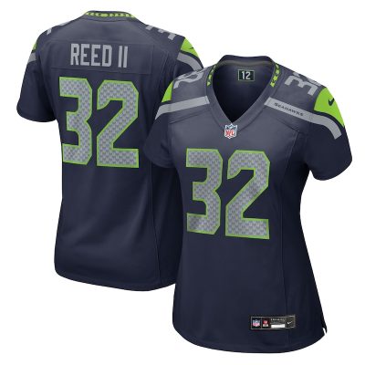 Jerrick Reed II Seattle Seahawks Women Team Game Jersey - College Navy