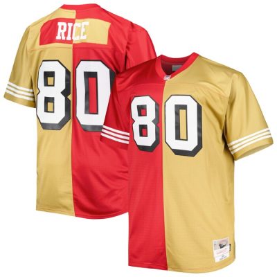 Jerry Rice San Francisco 49ers Split Legacy Retired Player Replica Jersey - Scarlet/Gold