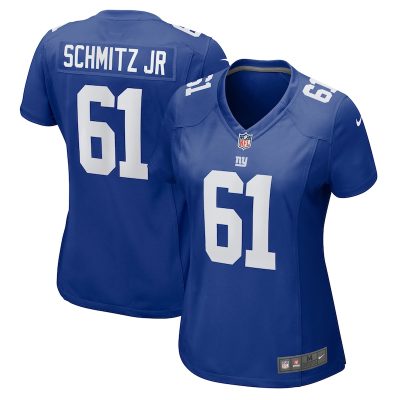 John Michael Schmitz Jr. New York Giants Women Game Jersey - Royal