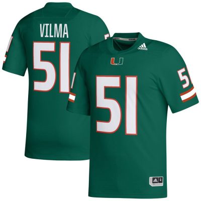 Jonathan Vilma Miami Hurricanes Retired Football Player Jersey - Green