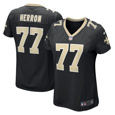 Justin Herron New Orleans Saints Women Game Jersey - Black