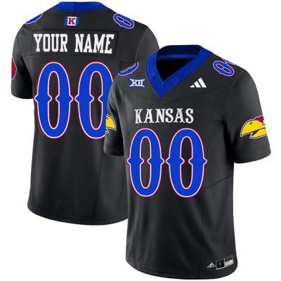 Kansas Jayhawks ACTIVE PLAYER Custom Black 2023 F.U.S.E. Vapor Limited Stitched Jersey