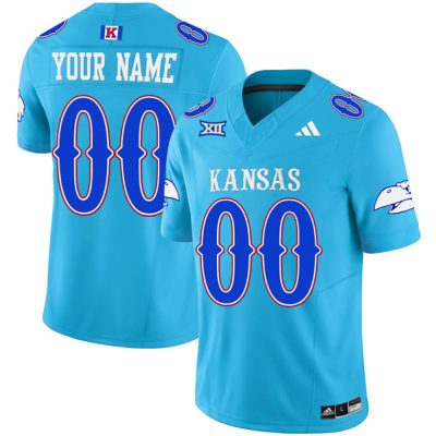 Kansas Jayhawks ACTIVE PLAYER Custom Old KU 2023 F.U.S.E. Vapor Limited Stitched Jersey