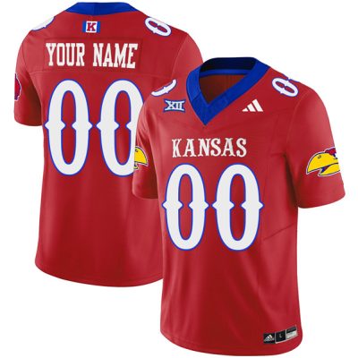 Kansas Jayhawks ACTIVE PLAYER Custom Red 2023 F.U.S.E. Vapor Limited Stitched Jersey