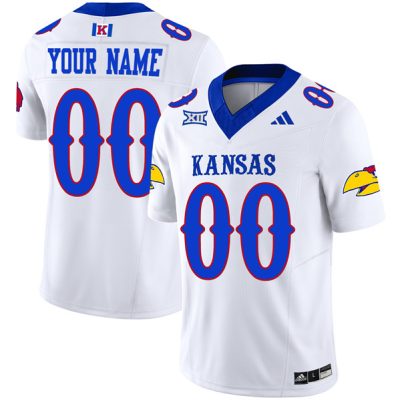 Kansas Jayhawks ACTIVE PLAYER Custom White 2023 F.U.S.E. Vapor Limited Stitched Jersey