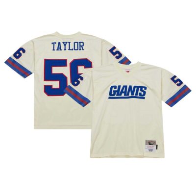 Lawrence Taylor New York Giants Chainstitch Legacy Jersey - Cream