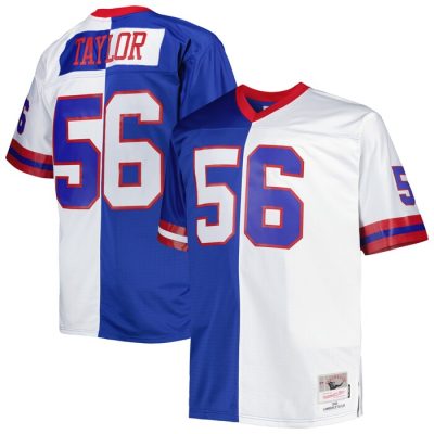 Lawrence Taylor New York Giants Split Legacy Retired Player Replica Jersey - Royal/White