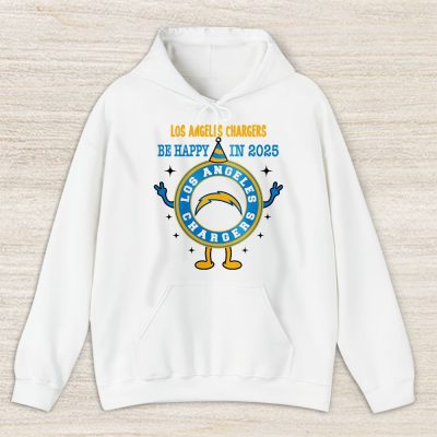 Los Angeles Chargers Happy New Year NFL Dont Worry Be Happy In 2025 Unisex Hoodie TAH23809