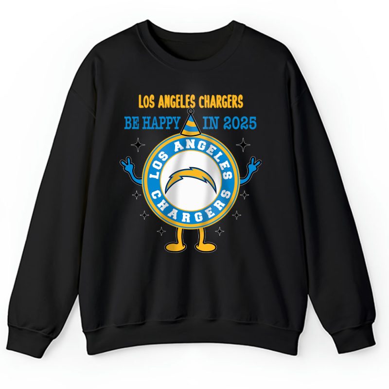 Los Angeles Chargers Happy New Year NFL Dont Worry Be Happy In 2025 Unisex Sweatshirt TAS23809