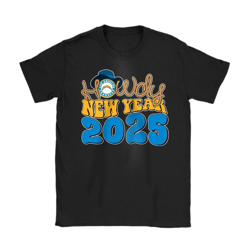 Los Angeles Chargers Howdy New Year NFL Gift For Fan Unisex T-Shirt Cotton Tee TAT23812