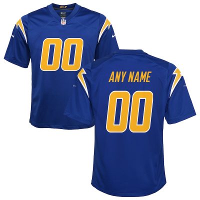 Los Angeles Chargers Youth Alternate Custom Game Jersey - Royal