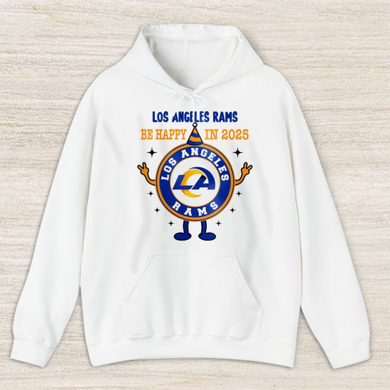 Los Angeles Rams Happy New Year NFL Dont Worry Be Happy In 2025 Unisex Hoodie TAH23840