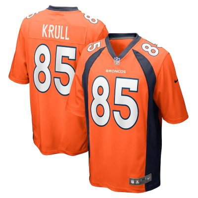 Lucas Krull Denver Broncos Team Game Jersey - Orange