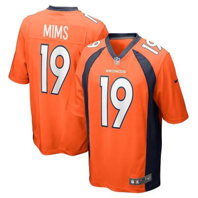 Marvin Mims Jr Denver Broncos Team Game Jersey - Orange