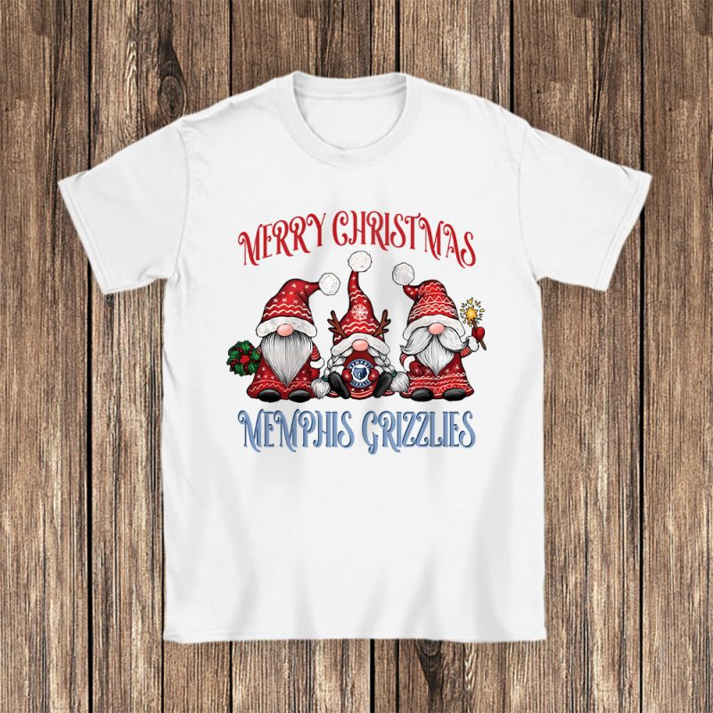 Memphis Grizzlies Merry Christmas NBA Gift For Fan Christmas Gnomes Unisex T-Shirt Cotton Tee TAT24265