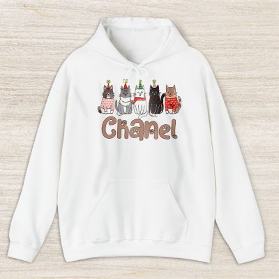 Meowy Catmas Christmas Funny Christmas Cat Lover Chanel Unisex Hoodie TAH23337