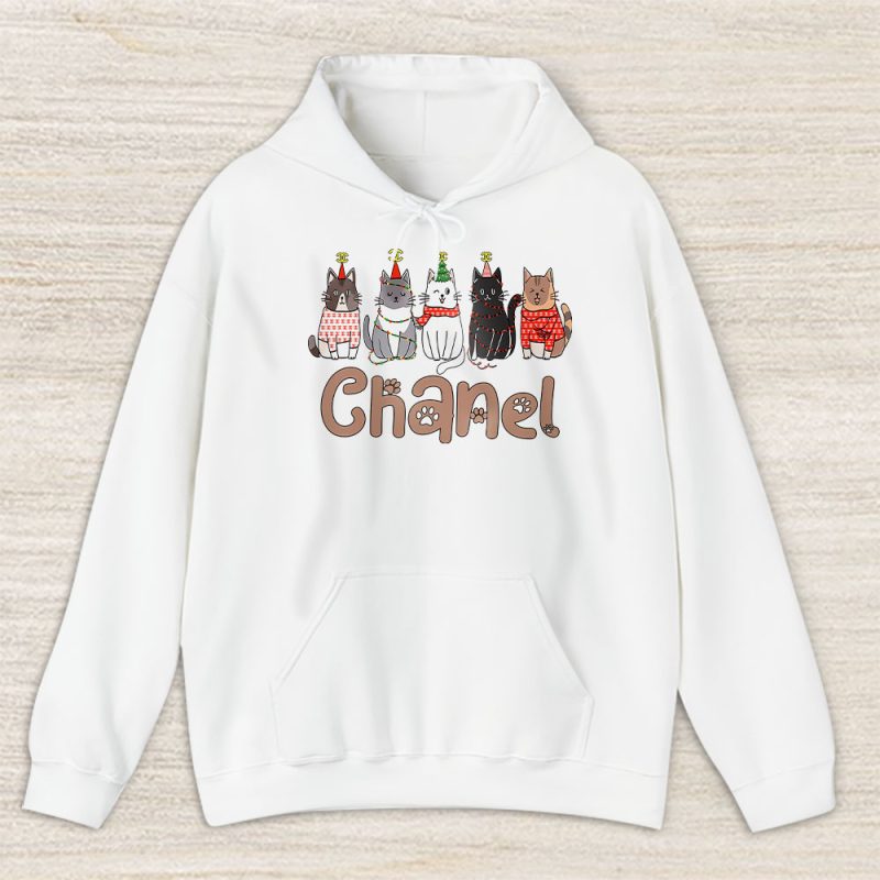 Meowy Catmas Christmas Funny Christmas Cat Lover Chanel Unisex Hoodie TAH23337