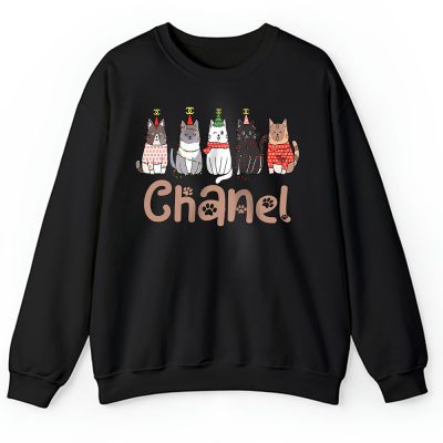 Meowy Catmas Christmas Funny Christmas Cat Lover Chanel Unisex Sweatshirt TAS23337