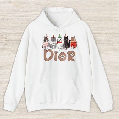 Meowy Catmas Christmas Funny Christmas Cat Lover Dior Unisex Hoodie TAH23338