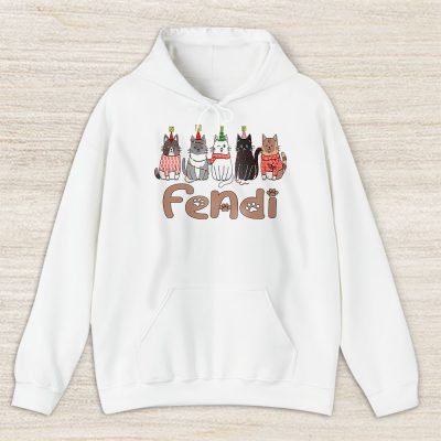 Meowy Catmas Christmas Funny Christmas Cat Lover Fendi Unisex Hoodie TAH23339