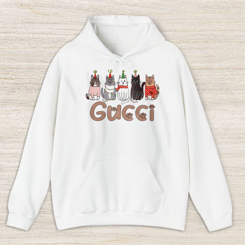 Meowy Catmas Christmas Funny Christmas Cat Lover Gucci Unisex Hoodie TAH23340