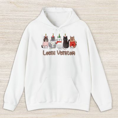 Meowy Catmas Christmas Funny Christmas Cat Lover Louis Vuitton Unisex Hoodie TAH23341