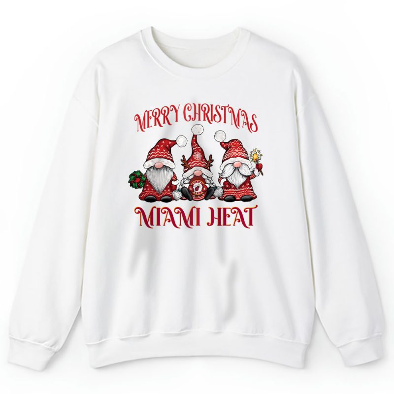 Miami Heat Merry Christmas NBA Gift For Fan Christmas Gnomes Unisex Sweatshirt TAS24266