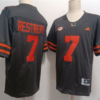 Miami Hurricanes #7 Xavier Restrepo Black F.U.S.E. Stitched Jerseys