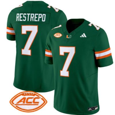 Miami Hurricanes #7 Xavier Restrepo Green F.U.S.E. Stitched Jersey