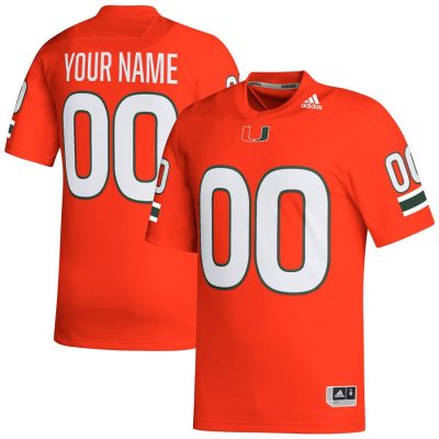 Miami Hurricanes Custom Football Jersey - Orange