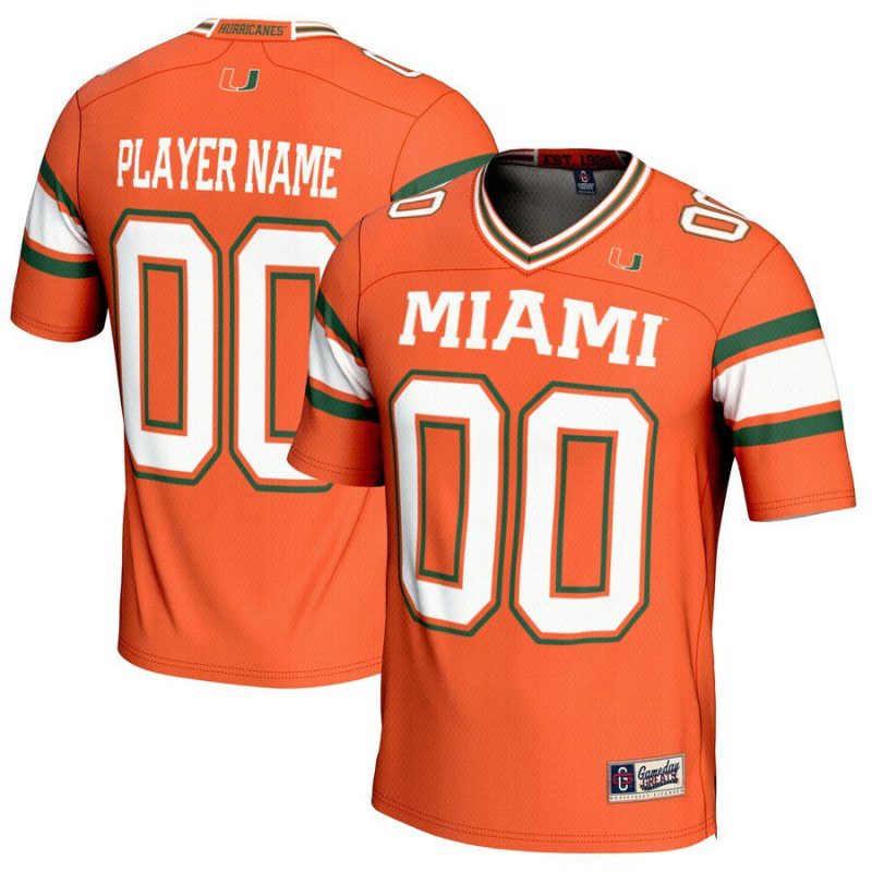 Miami Hurricanes GameDay Greats NIL Pick-A-Player Football Jersey - Orange