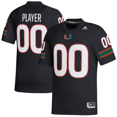 Miami Hurricanes Pick-A-Player NIL Replica Football Jersey - Black