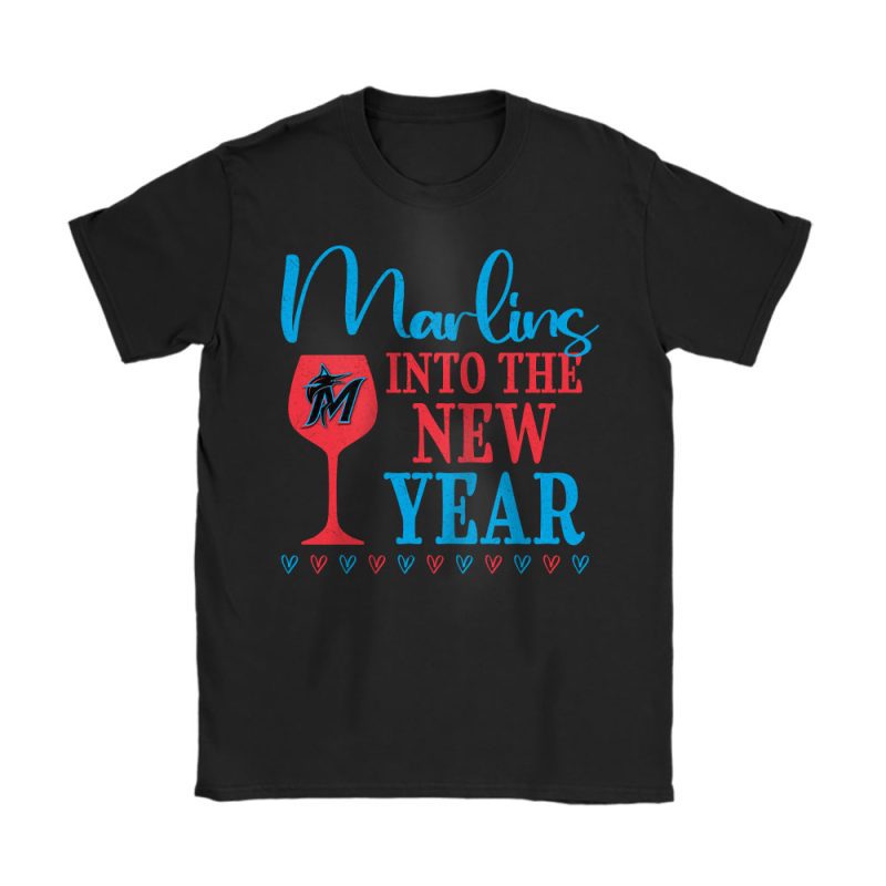 Miami Marlins Happy New Year MLB Gift For Fan Cheers To A New Year Unisex T-Shirt Cotton Tee TAT23885