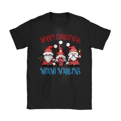 Miami Marlins Merry Christmas MLB Gift For Fan Christmas Gnomes Unisex T-Shirt Cotton Tee TAT24267