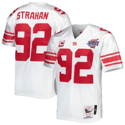 Michael Strahan New York Giants 2007 Throwback Retired Player Jersey - White