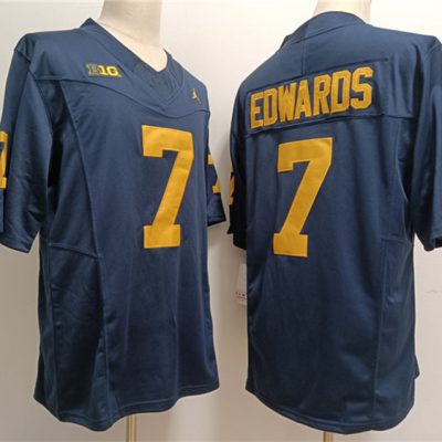 Michigan Wolverines #7 Donovan Edwards 2023 F.U.S.E.Navy Stitched Jersey